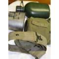 SADF # WATER BOTTLE - FIRE BUCKET - BOTTLE POUCH  - WEB BELT# COMBO